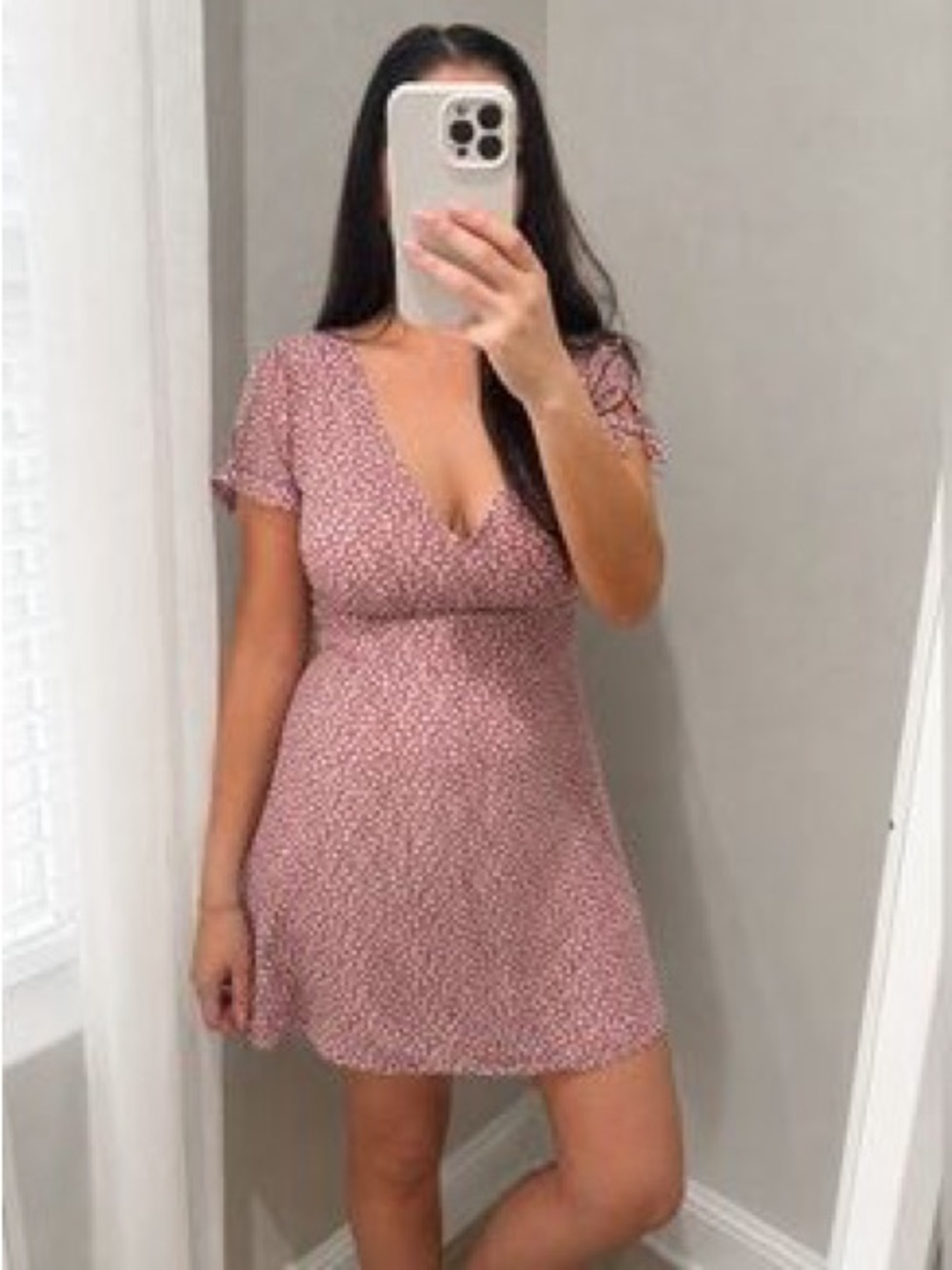 Abercrombie  Floral V-Neck Short Dress